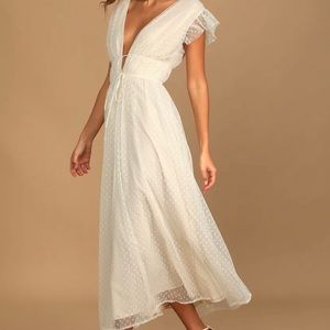 Lulus white dot dress